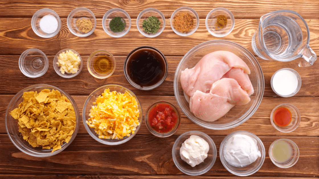 Ingredients for fiesta lime chicken.