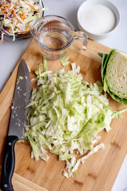 Chop up your cabbage.