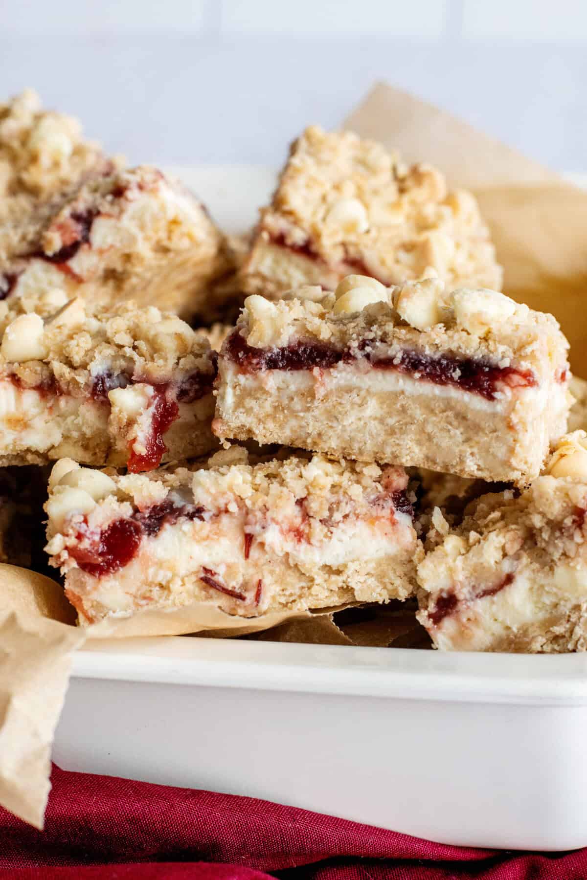 cranberry cheesecake bars