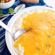 Cheesy mashed potatoes.