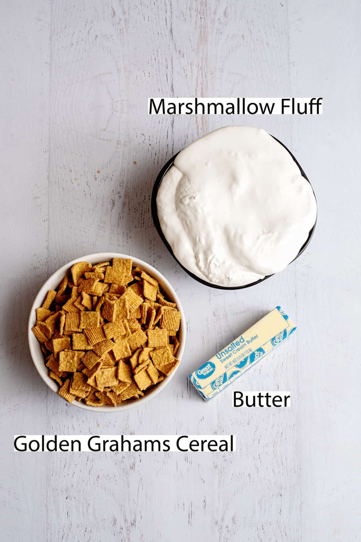 ingredients for Golden Grahams treats