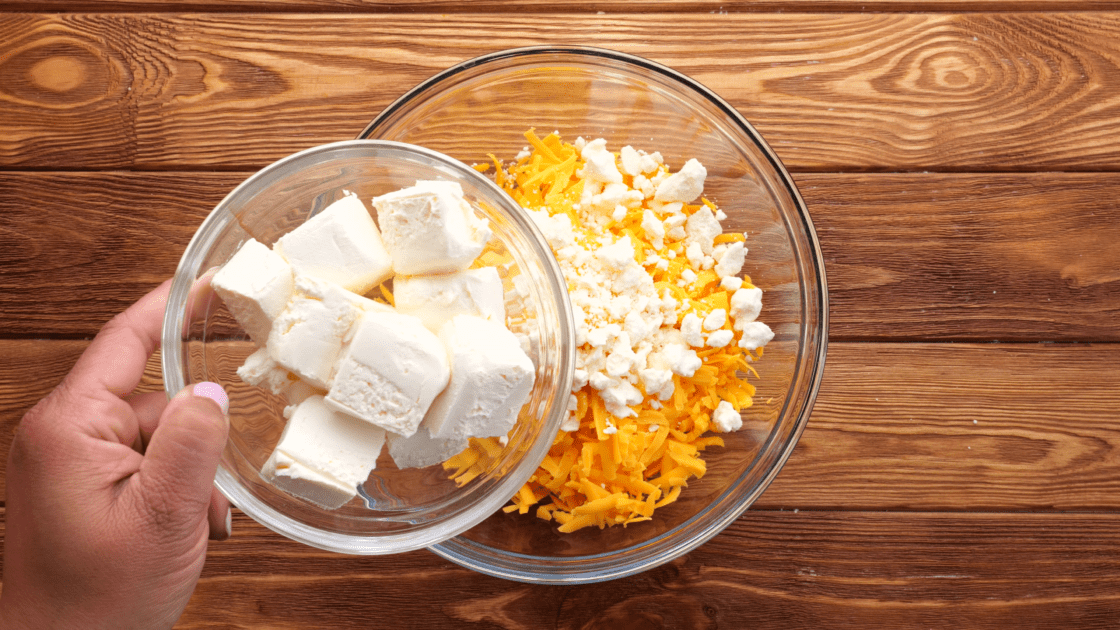 Add cream cheese to mixing bowl.