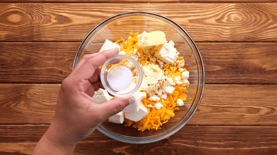 Add salt to mixing bowl.