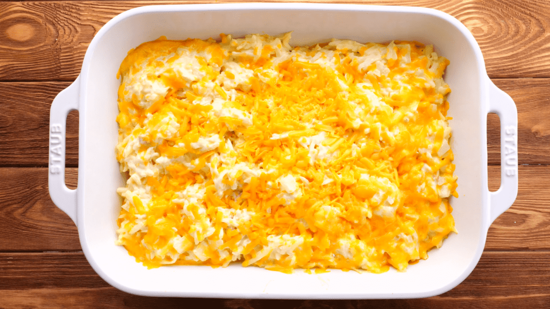 Remove foil from casserole.