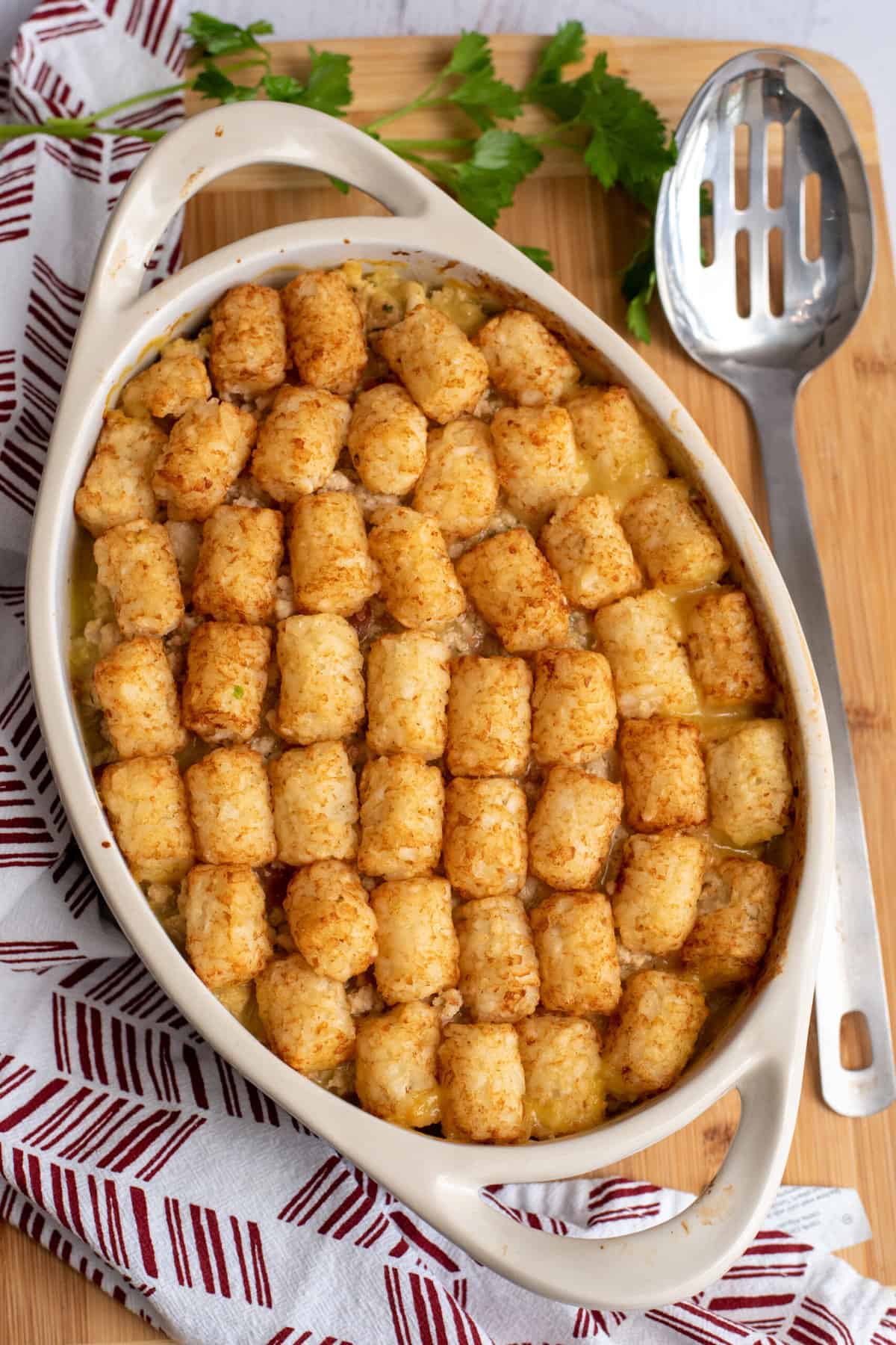 Chicken tater tot casserole