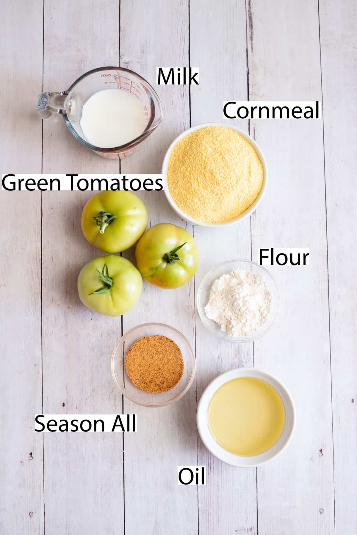 ingredients for fried green tomatoes