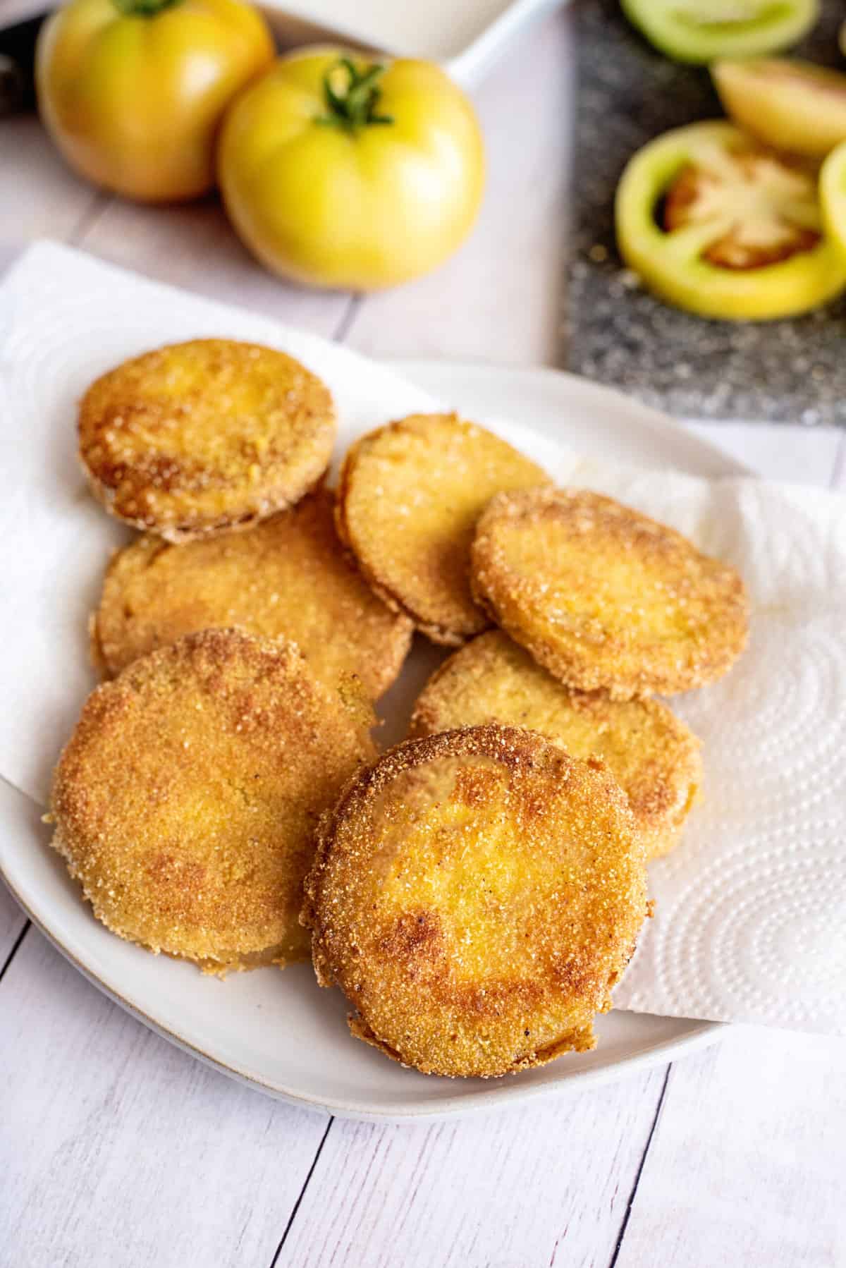 fried green tomatoes on plate