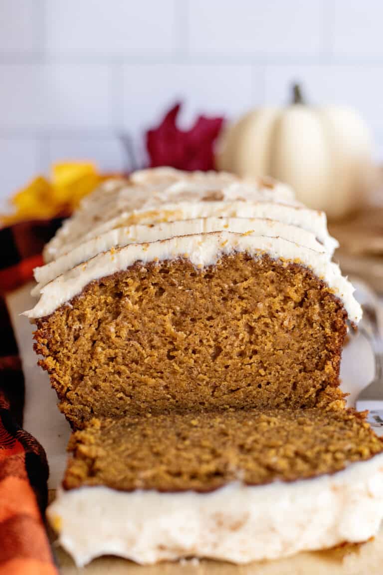 Pumpkin Bread with Cream Cheese Frosting - Southern Plate
