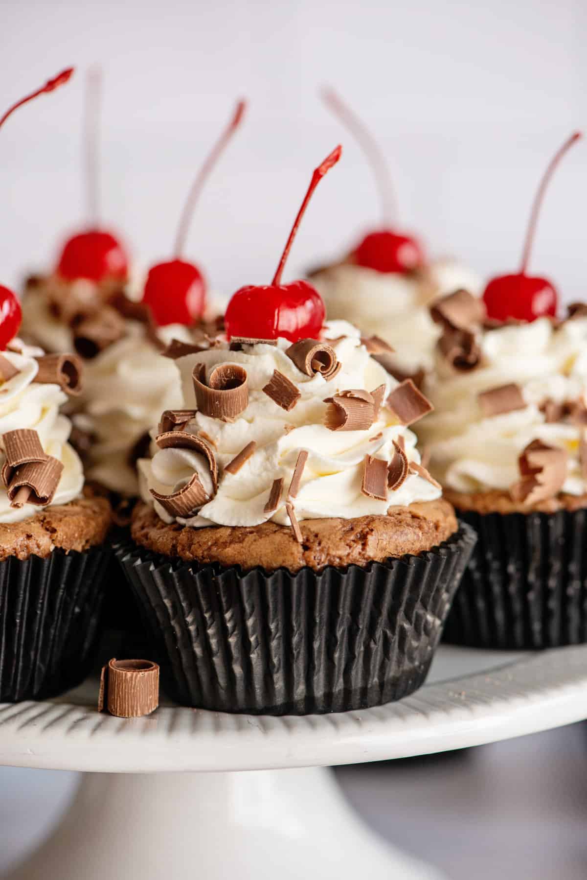 cherry chocolate brownie cupcakes