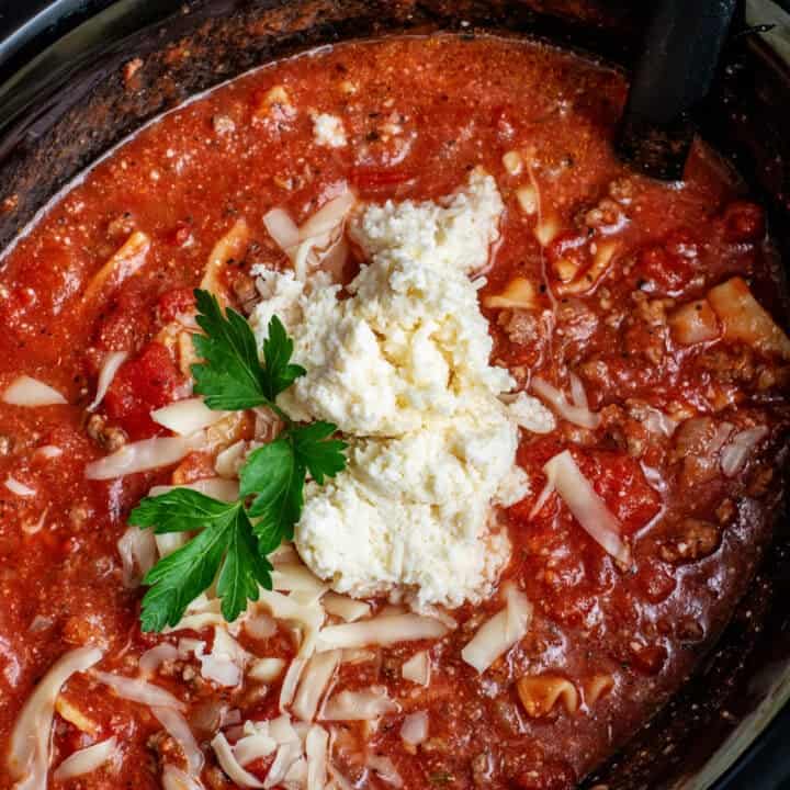 Crockpot Lasagna Soup-image