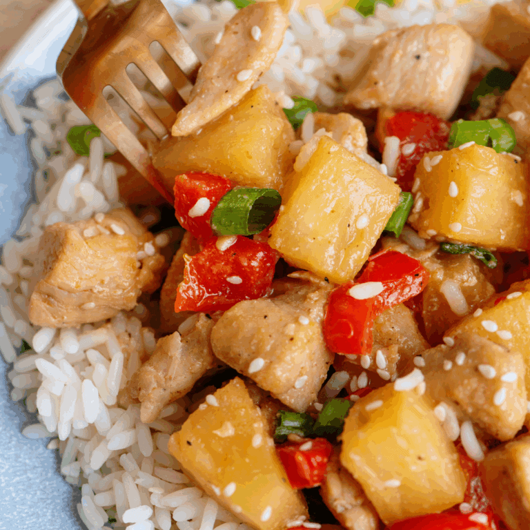 Easy Pineapple Chicken and Rice Skillet