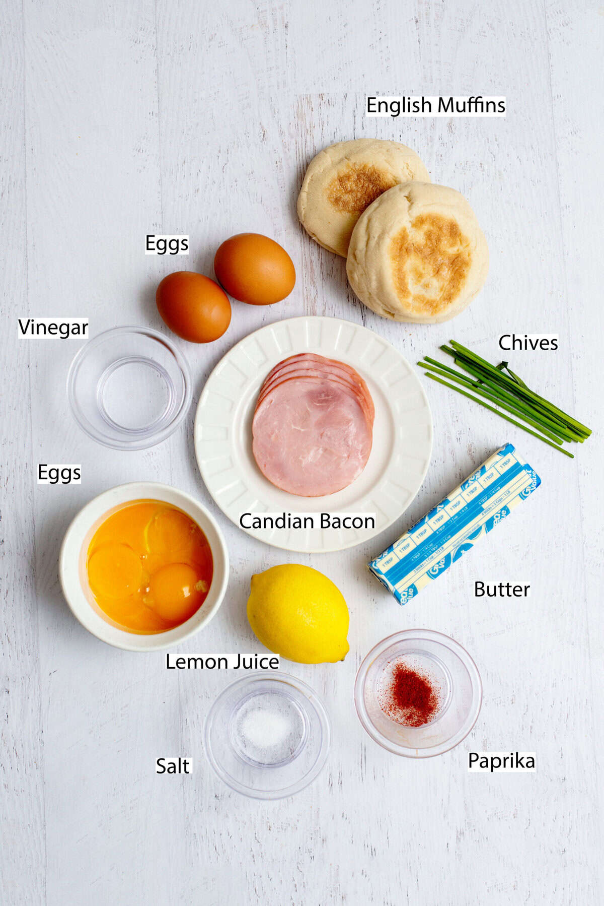 Easy Eggs Benedict ingredients