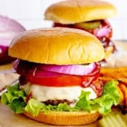 Two Southern grilled cheeseburgers