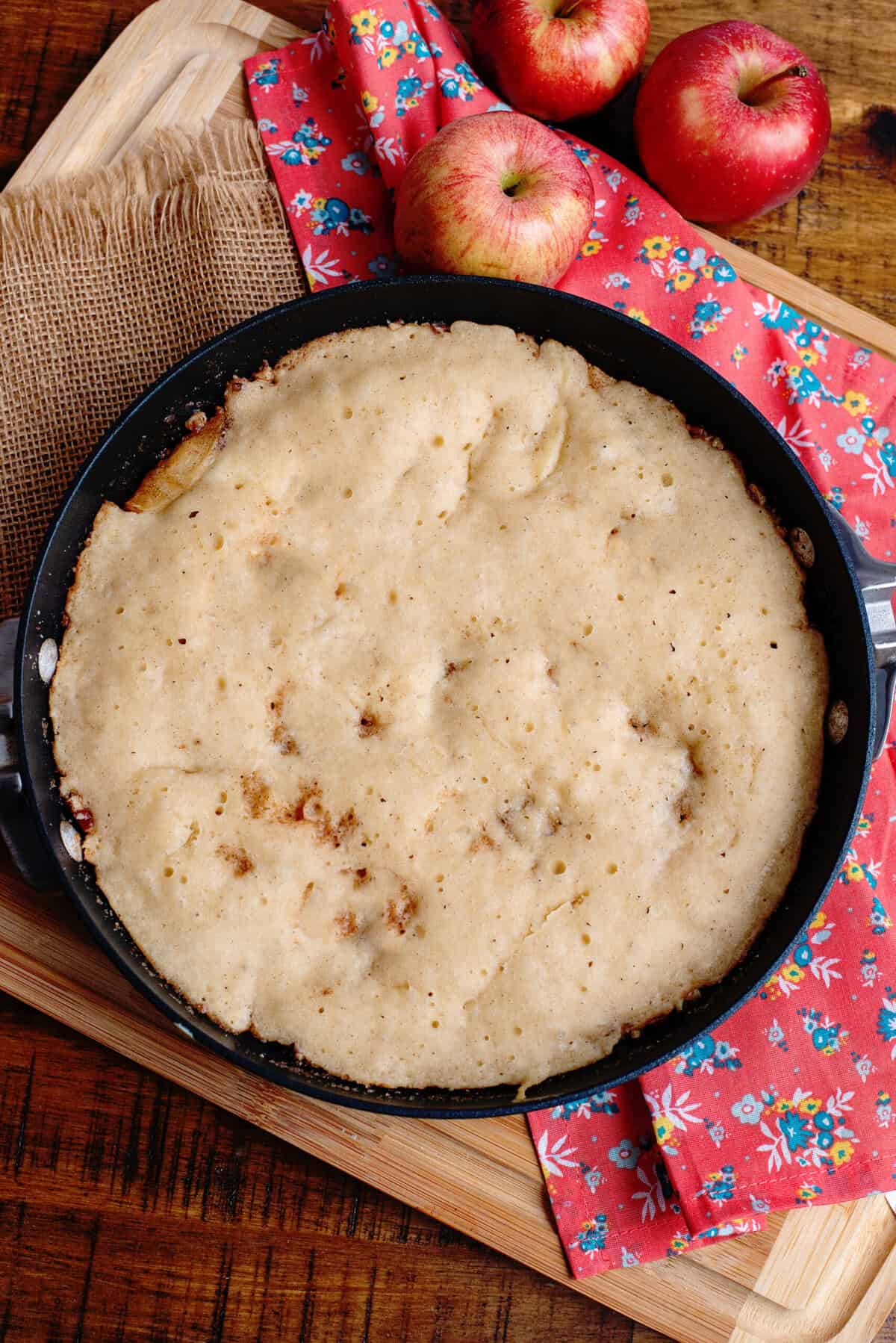 baked apple skillet cake  (upside down)