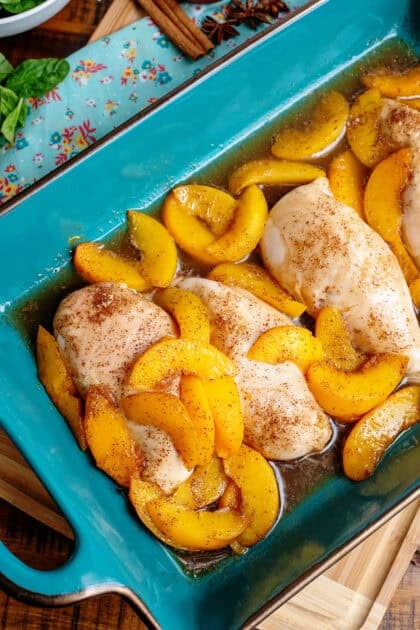 Baked ginger peach chicken