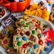 A plate of Halloween Candy Cookies