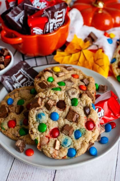 A plate of Halloween Candy Cookies