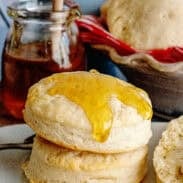 Easy homemade biscuits with honey