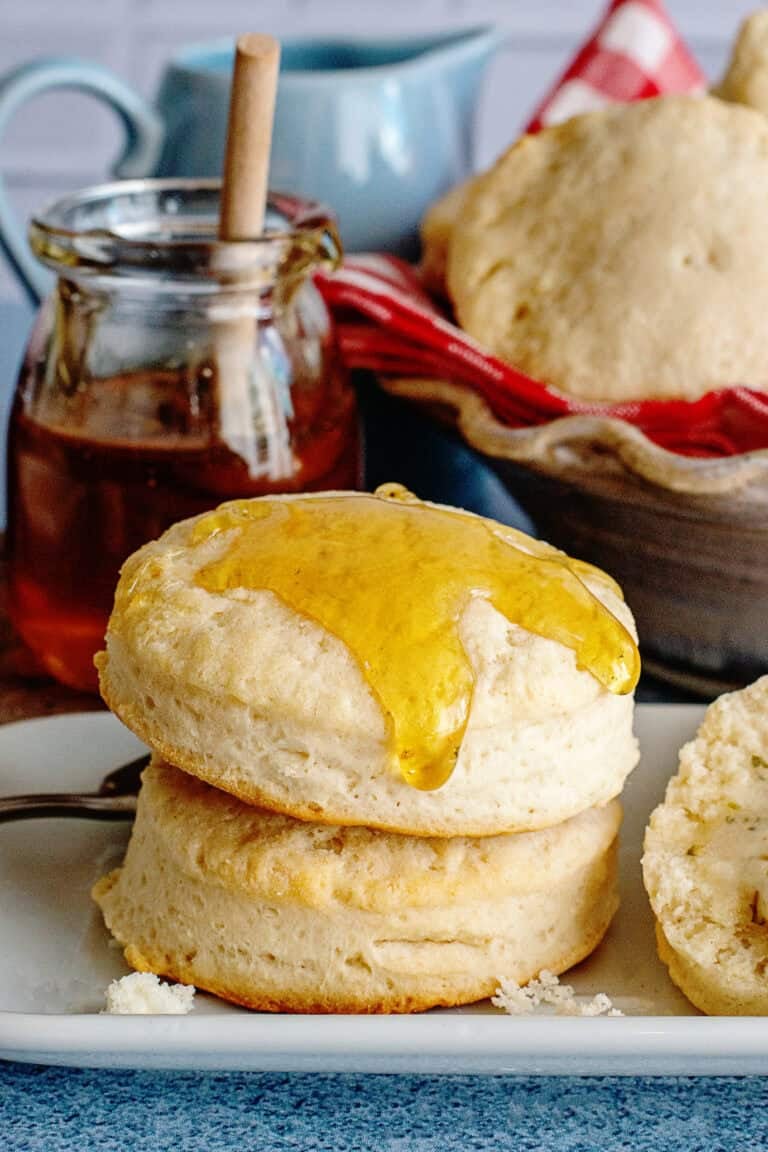 Easy homemade biscuits with honey