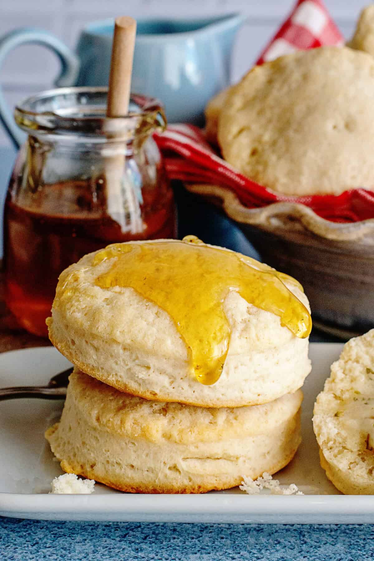 Easy homemade biscuits with honey