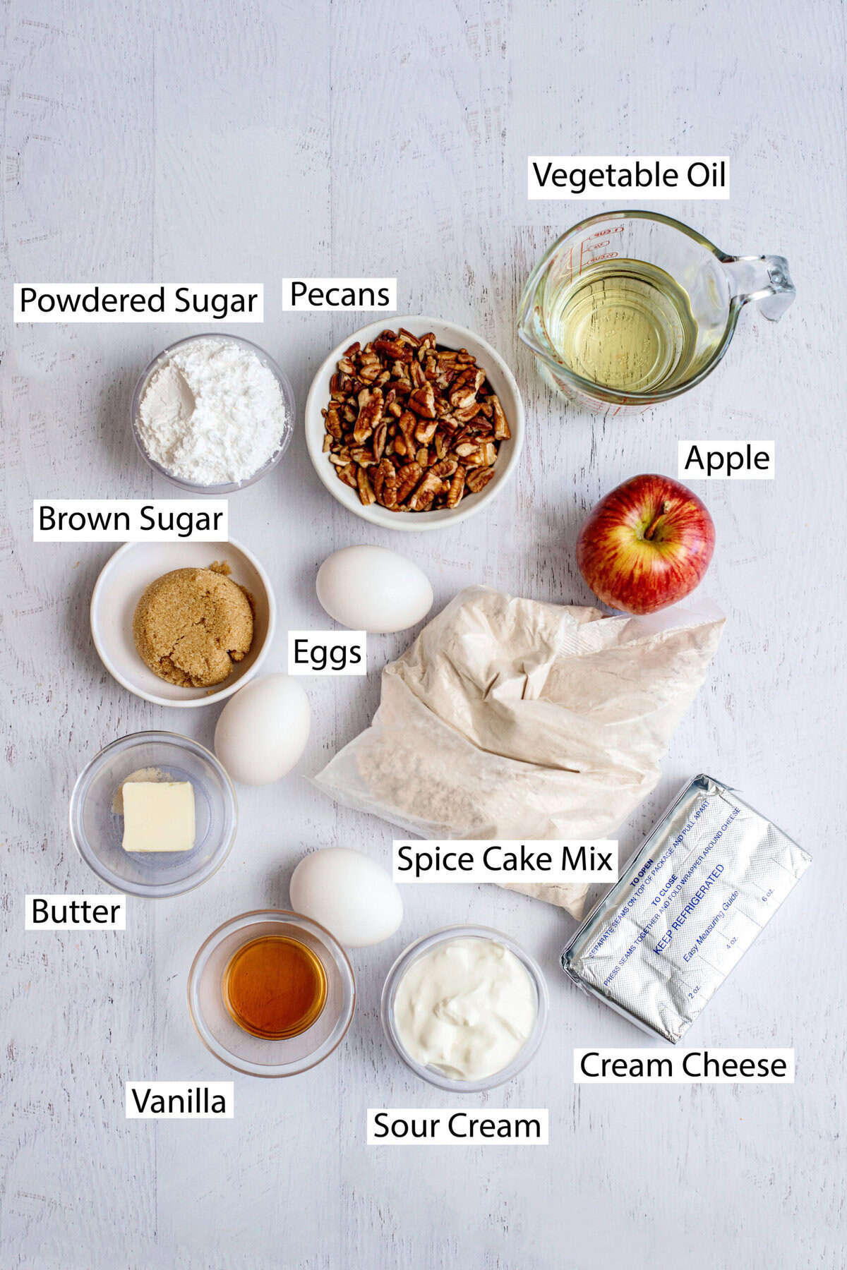 Apple crackle cake ingredients