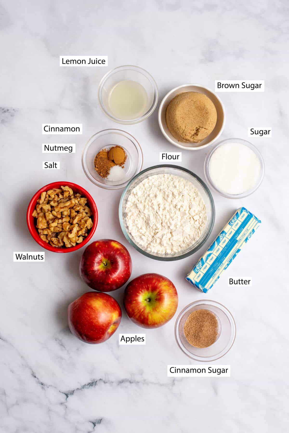 Ingredients for slow cooker apple crisp