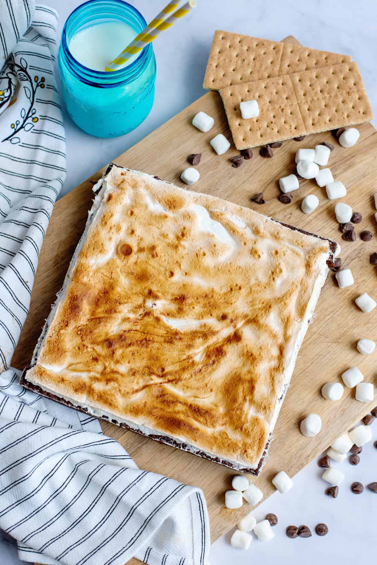 Toasted s'mores brownies