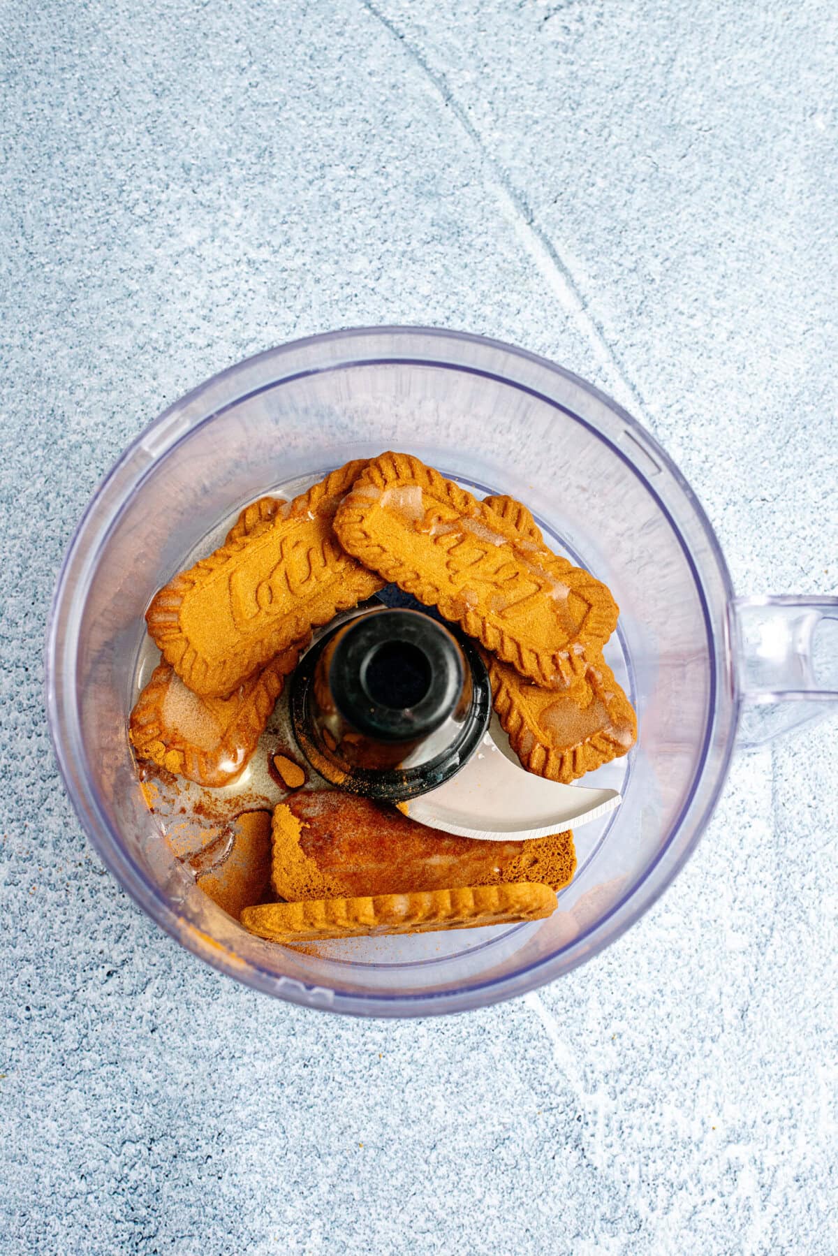 Biscoff cookies in a blender