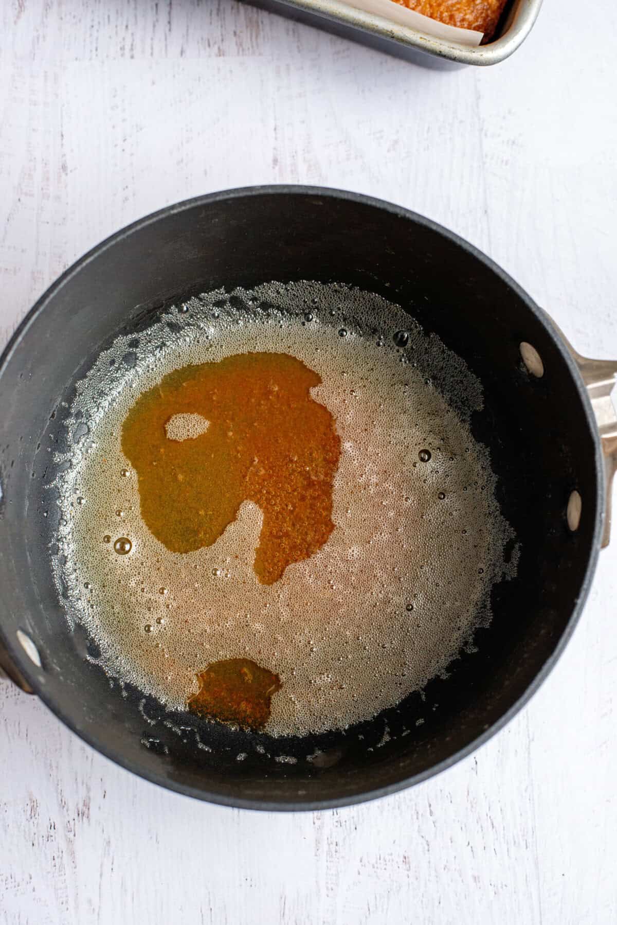 Melting butter in a sauce pan