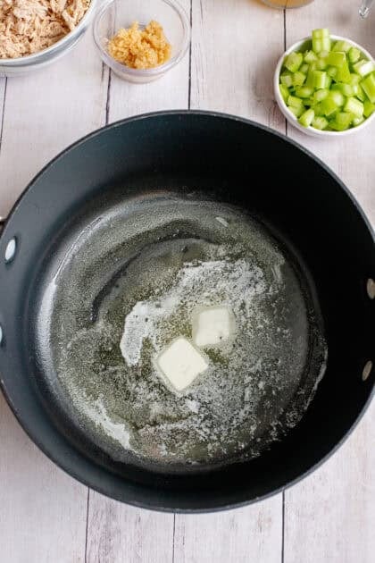 Melting butter in a large pot