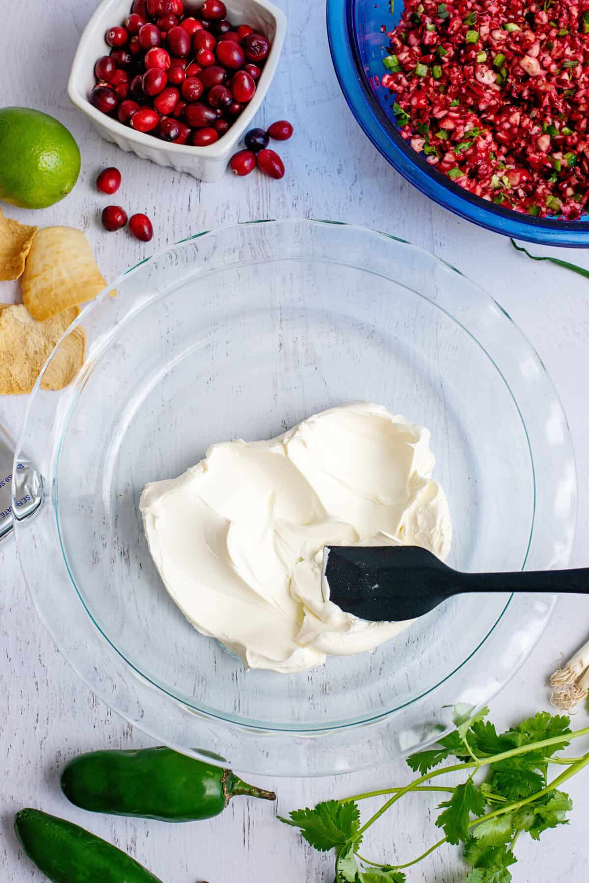 A bowl of cream cheese blend