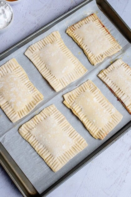 Sealing the homemade toaster strudels