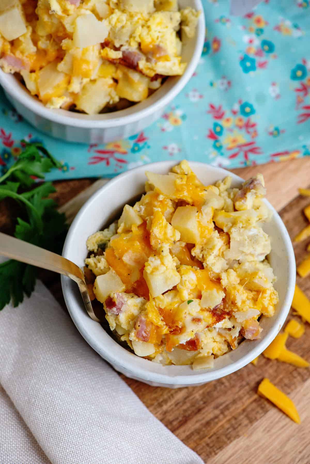 Cozy Ham, Cheese, & Egg Casserole 