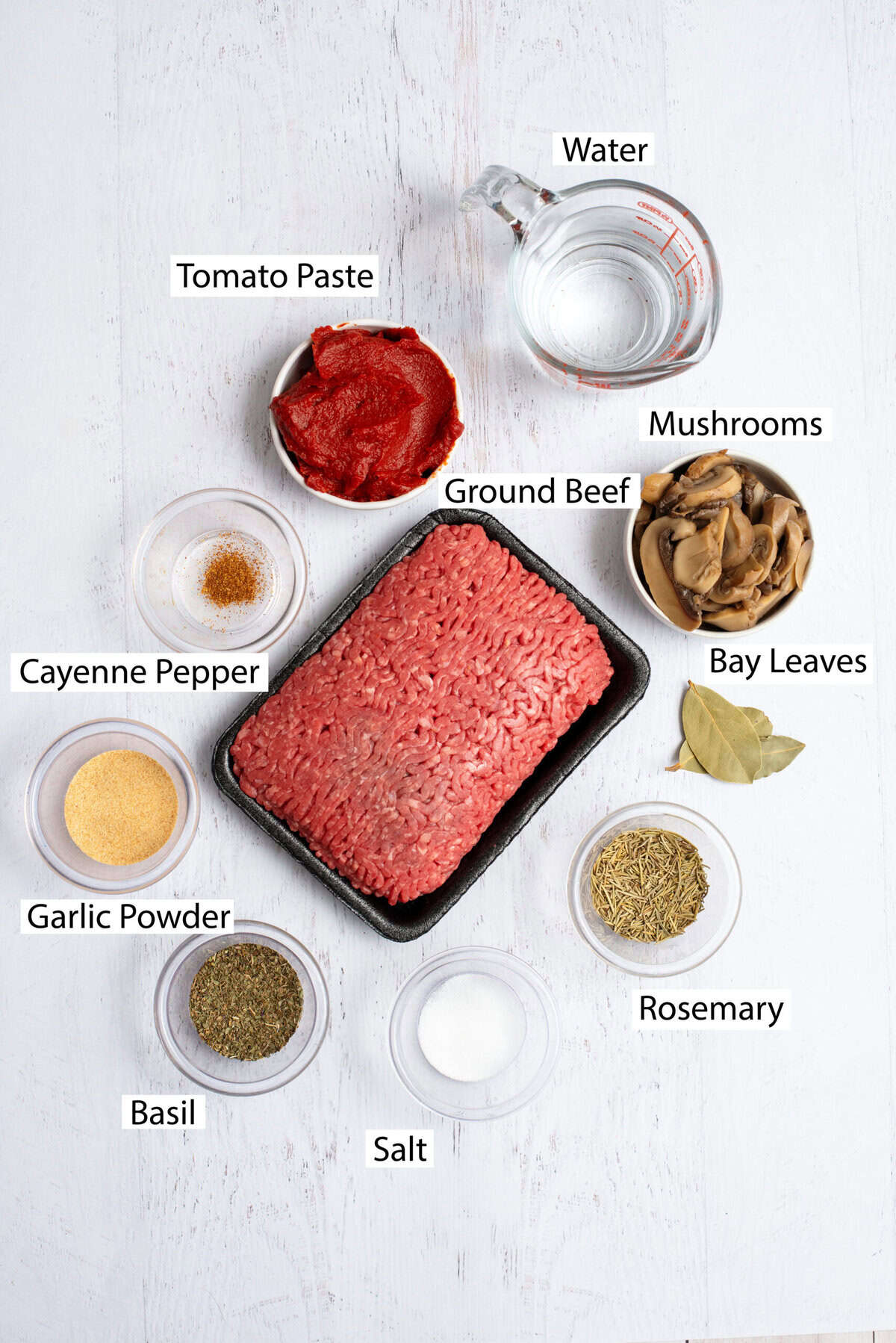 Ingredients for Crock Pot Spaghetti