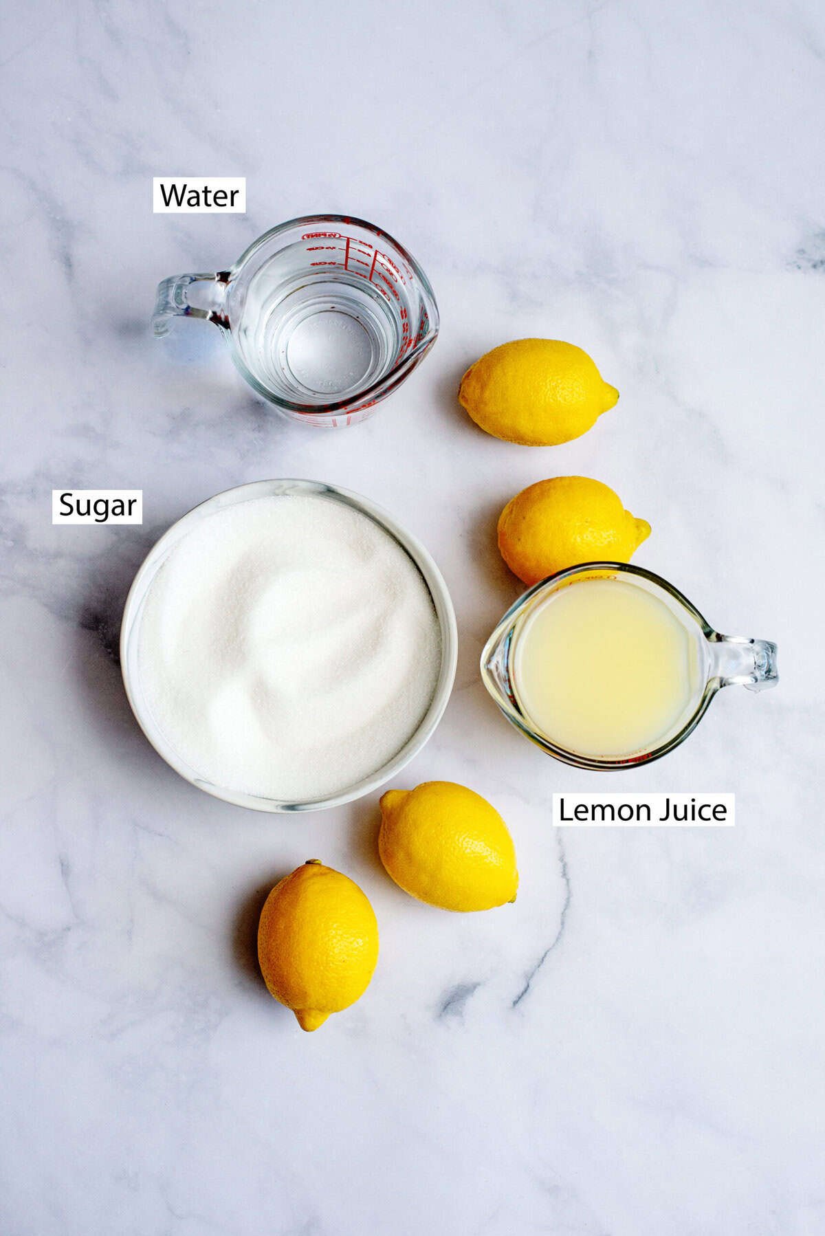 Ingredients for old fashioned lemonade
