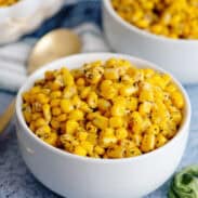 A small bowl of Basil Corn