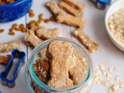 Bill Gent's Doggie Biscuits in a mason jar