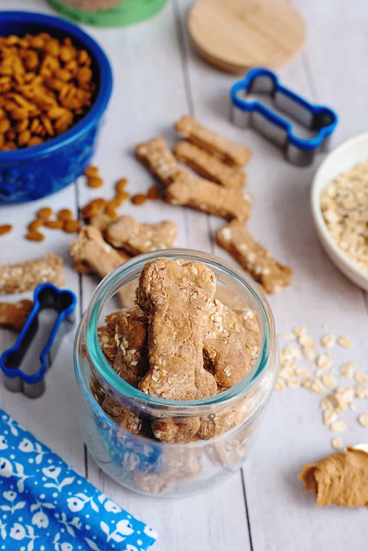 Bill Gent's Doggie Biscuits in a mason jar