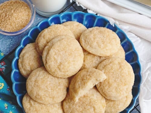 A plate of old fashioned butter cookies