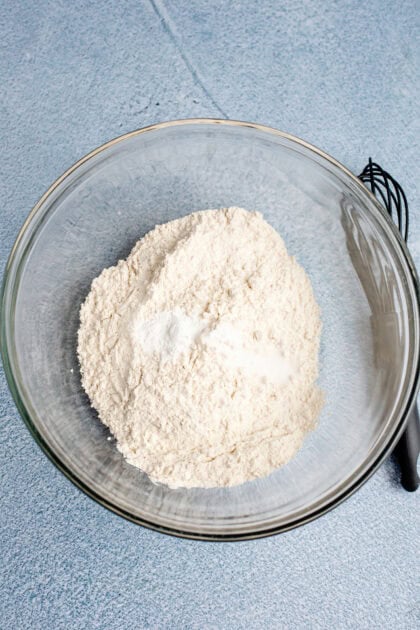 A bowl of dry ingredients for old fashioned butter cookies