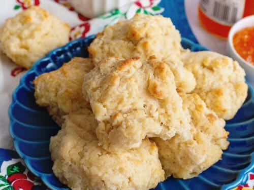 A plate of cathead biscuits