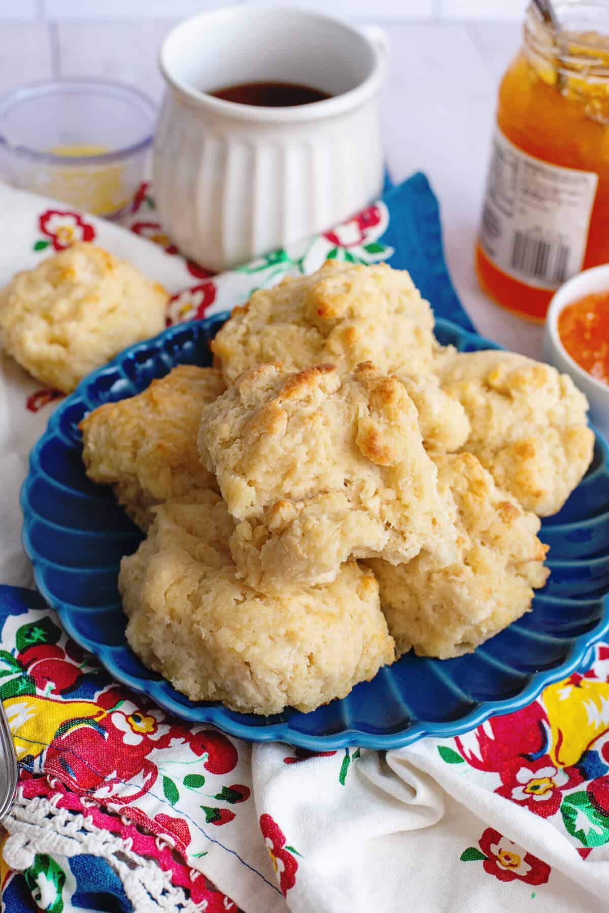 A plate of cathead biscuits