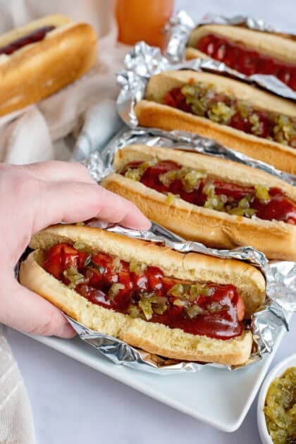 Grabbing a Copycat J Dawgs Hot Dog