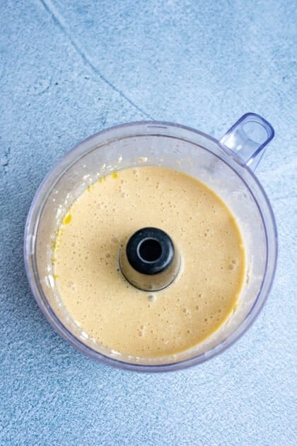 Smooth and creamy chocolate cottage cheese batter