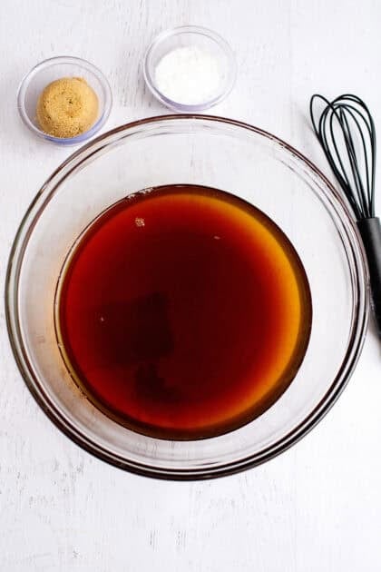 Cooled sweet tea in a bowl